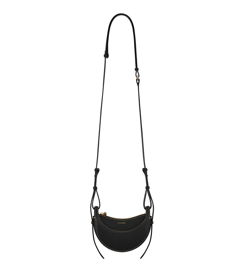 Numéro Dix Micro - Smooth Black with Ecru Stitching